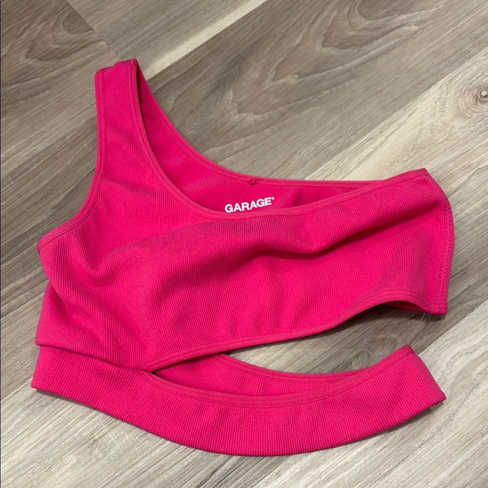 Garage Pink Cutout Crop Top